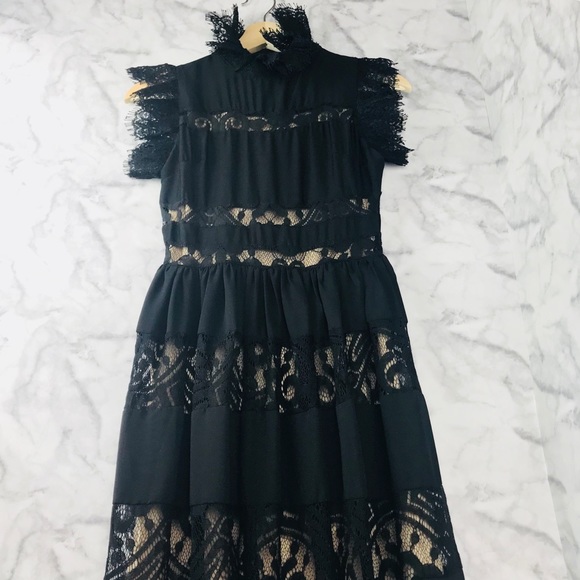 Laklook Maxi Black Lace Tiered Dress - Picture 3 of 8